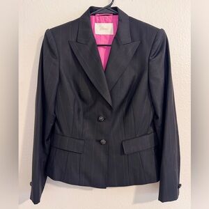 Brioni Black Pinstripe Women's Blazer, Size 6 (42R)